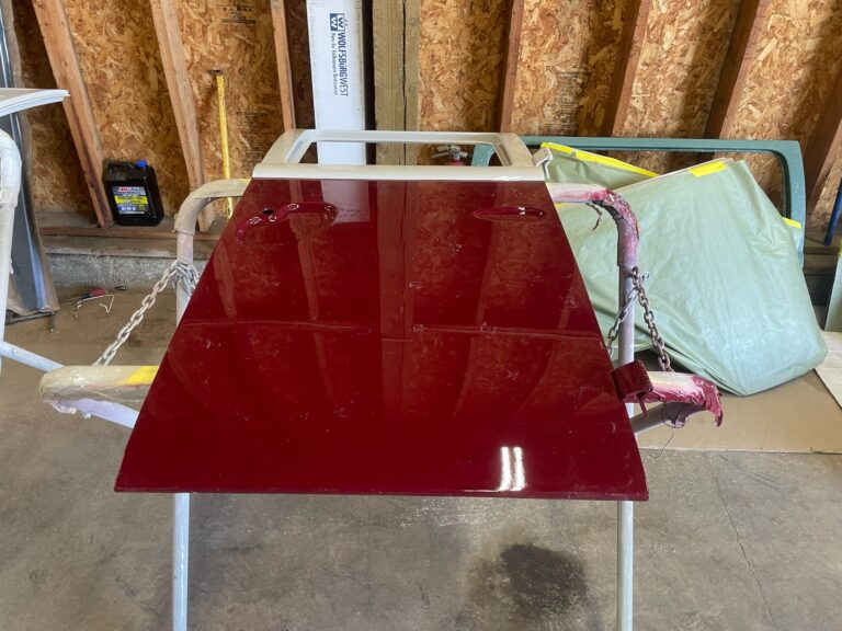 1966 VW Bus Microbus components paint cut and buff silver lining auto restoration oregon