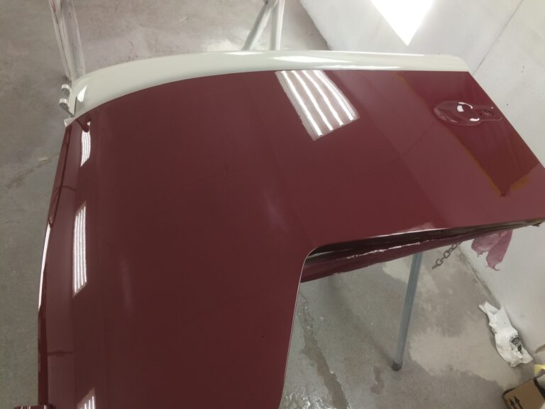 1966 VW Bus Microbus components paint cut and buff silver lining auto restoration oregon