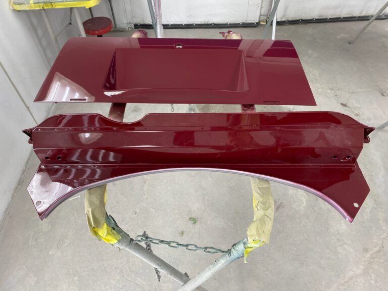 1966 VW Bus Microbus components paint cut and buff silver lining auto restoration oregon