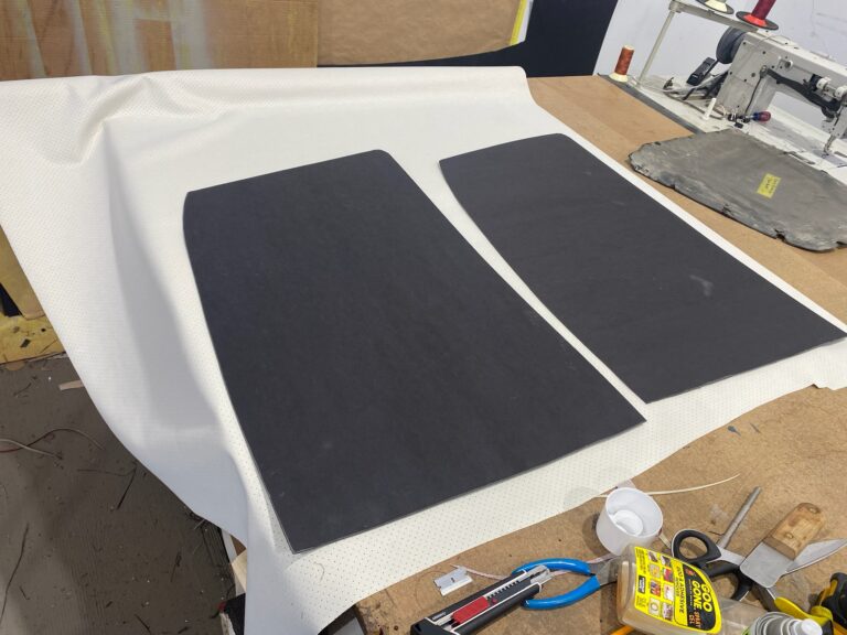 1966 vw microbus headliner interior silver lining auto restoration