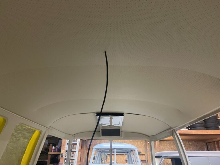 1966 vw microbus headliner interior silver lining auto restoration