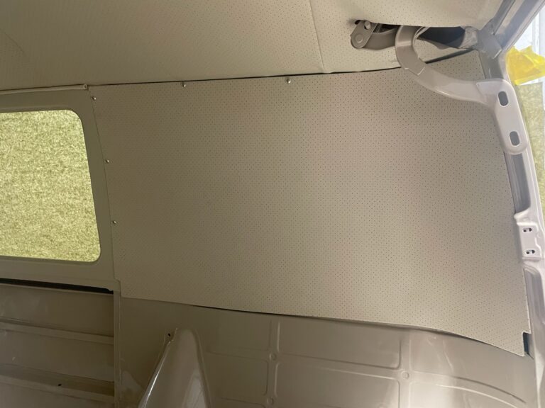 1966 vw microbus headliner interior silver lining auto restoration