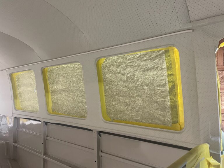 1966 vw microbus headliner interior silver lining auto restoration