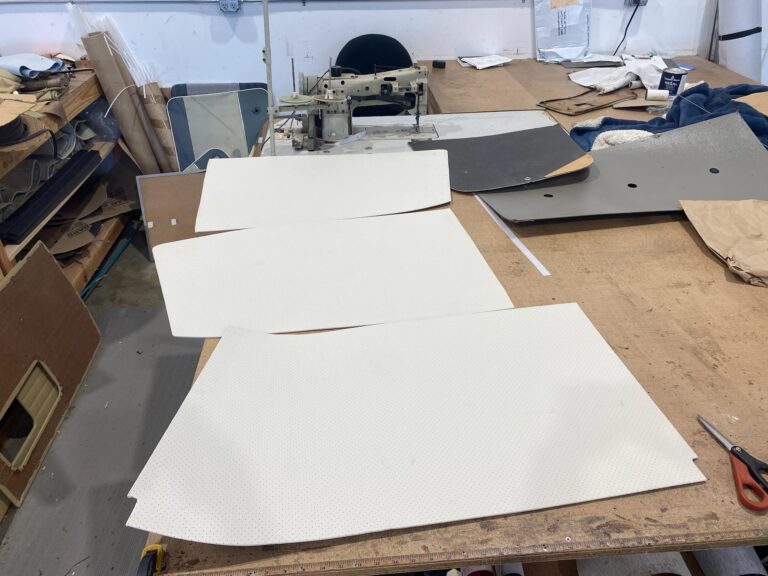 1966 vw microbus headliner interior silver lining auto restoration