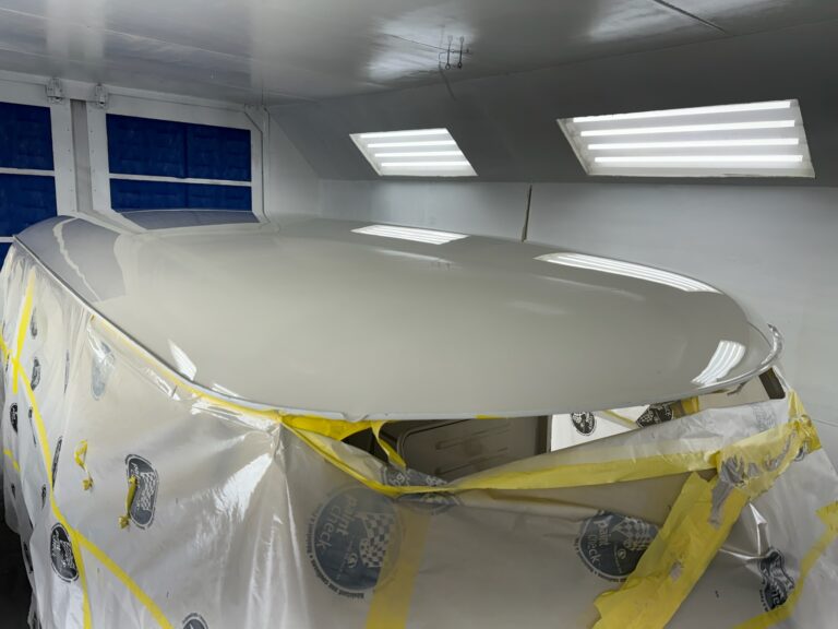 1966 vw microbus two tone paint job silver lining auto restoration