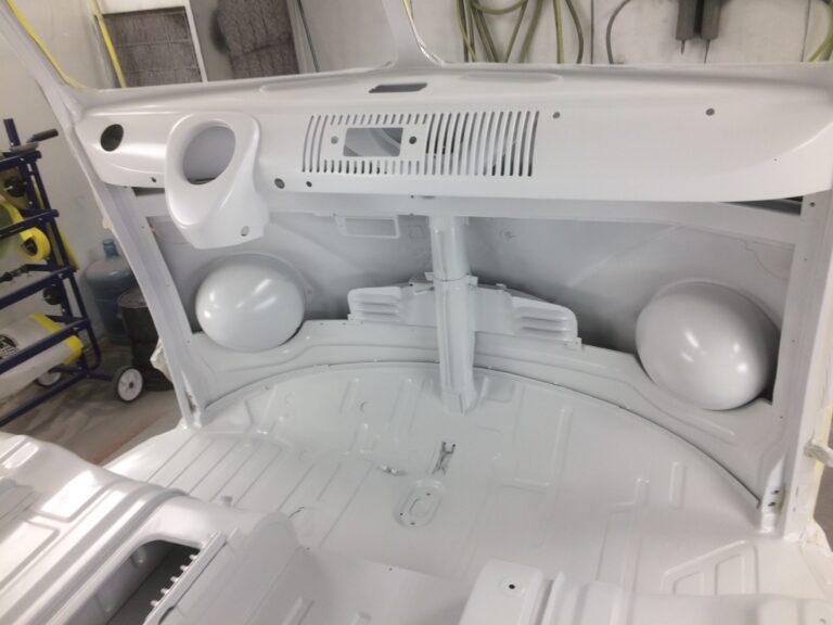 1966 vw microbus two tone paint job silver lining auto restoration