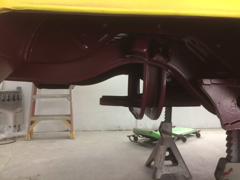 1966 vw microbus under body paint silver lining auto restoration