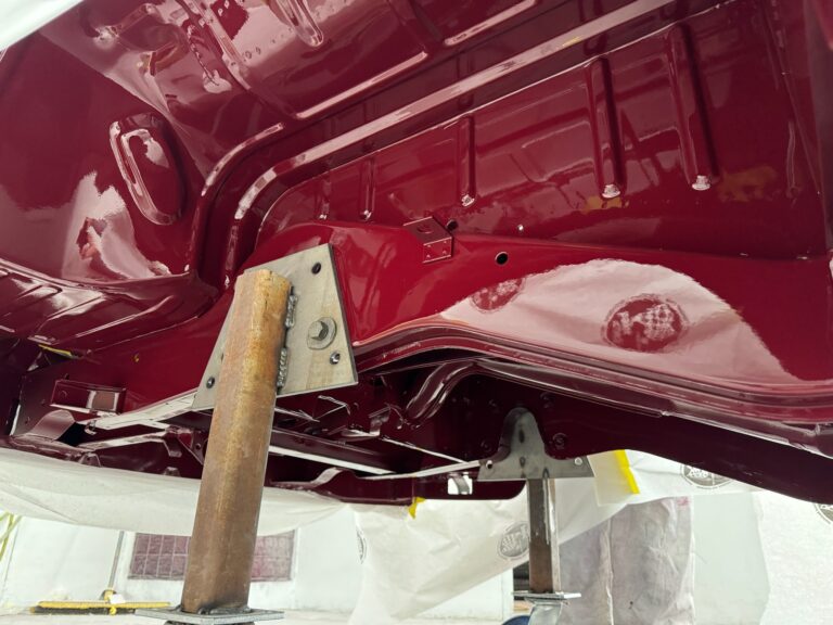 1966 vw microbus under body paint silver lining auto restoration