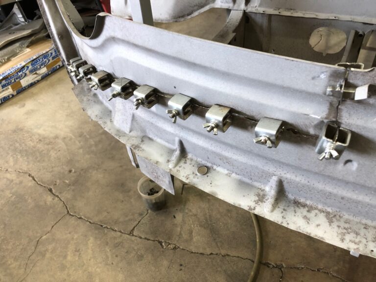 1959 sub hatch Westy camper bus rust repair starts silver lining auto restoration