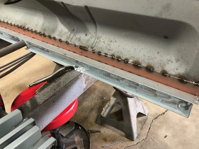 1959 sub hatch Westy camper bus rust repair starts silver lining auto restoration