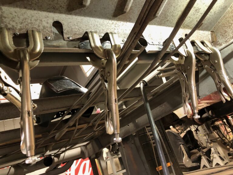 1959 sub hatch Westy camper bus rust repair starts silver lining auto restoration