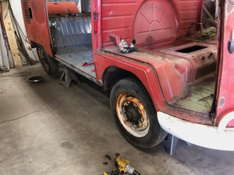 1959 sub hatch Westy camper bus tear down silver lining auto restoration