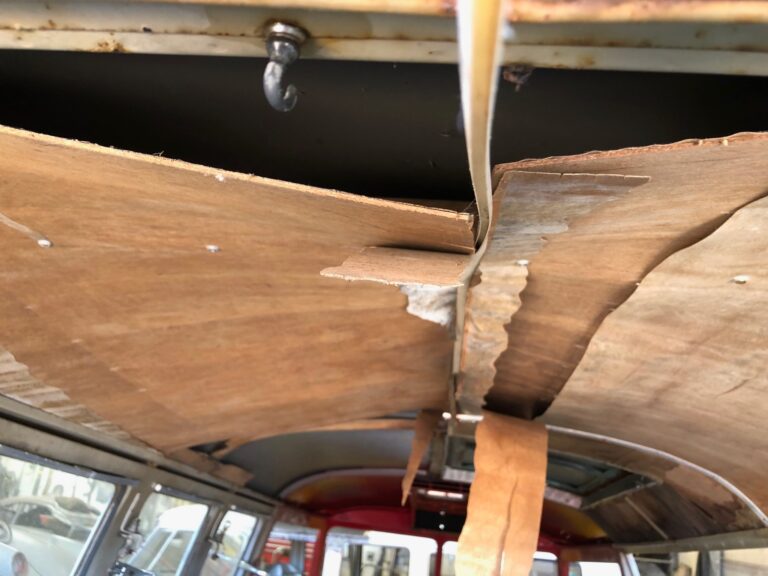 1959 sub hatch Westy camper bus tear down silver lining auto restoration