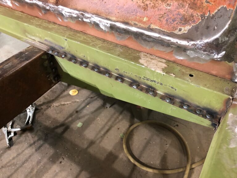 1960 15 window deluxe vw bus sub frame and rear panel repair silver lining auto restoration