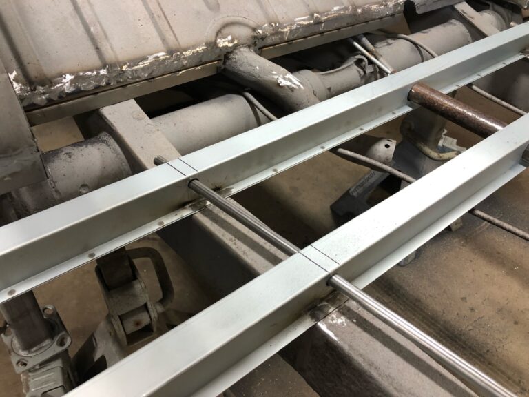 1963 23 window deluxe vw bus sub frame and metal repair silver lining auto restoration