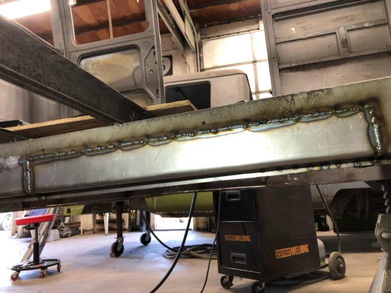 1963 23 window deluxe vw bus sub frame and metal repair silver lining auto restoration