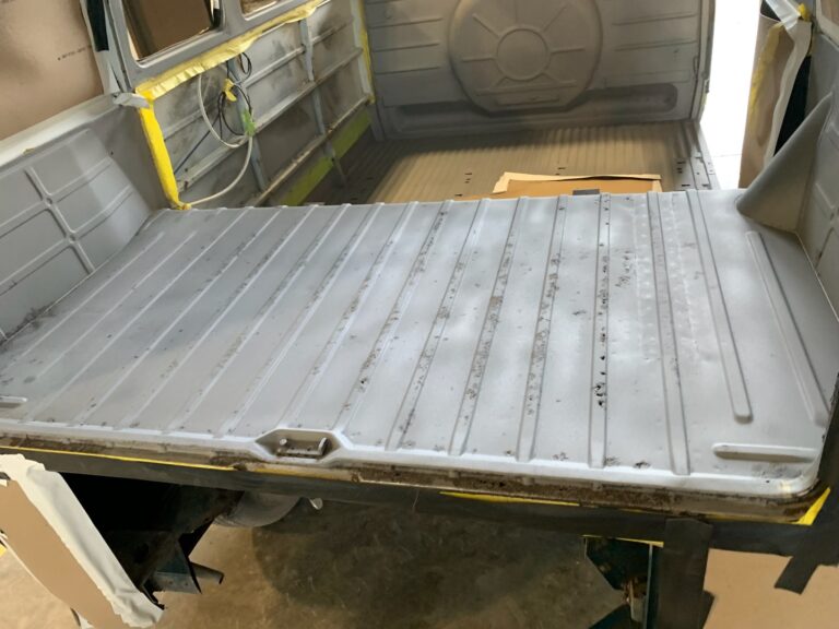 so-42 vw camper bus restoration media blast silver lining auto restoration