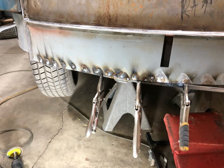 so-42 vw camper bus restoration misc rust repair and prep for media blast silver lining auto restoration