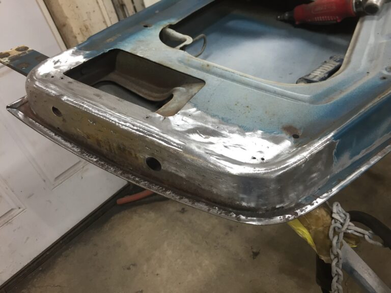 so-42 vw camper bus restoration misc rust repair and prep for media blast silver lining auto restoration