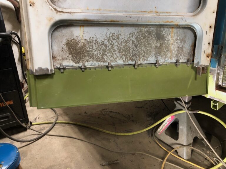so-42 vw camper bus restoration cargo door rust repair silver lining auto restoration