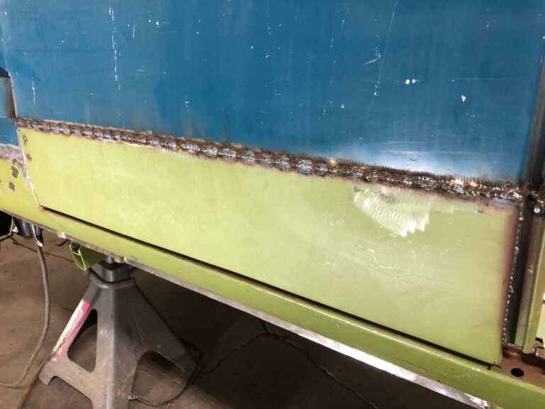 so-42 vw camper bus restoration cargo door rust repair silver lining auto restoration