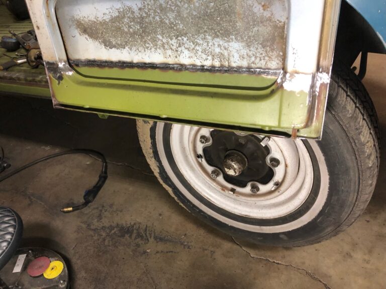 so-42 vw camper bus restoration cargo door rust repair silver lining auto restoration