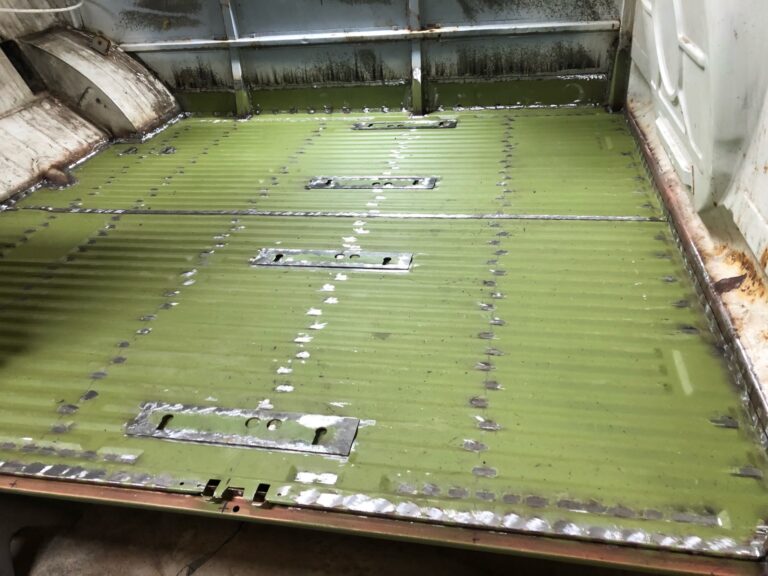 so-42 vw camper bus restoration main floor replacement silver lining auto restoration