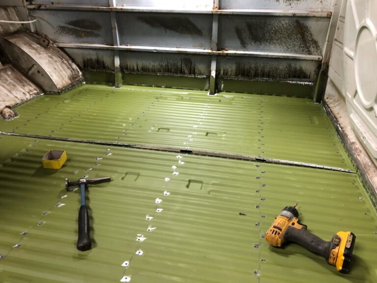 so-42 vw camper bus restoration main floor replacement silver lining auto restoration