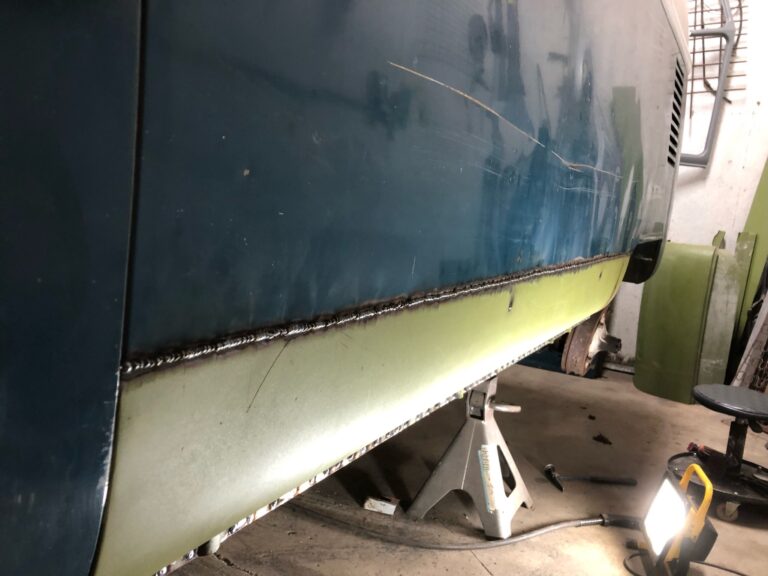 so42 vw camper bus restoration rust repair begins silver lining auto restoration