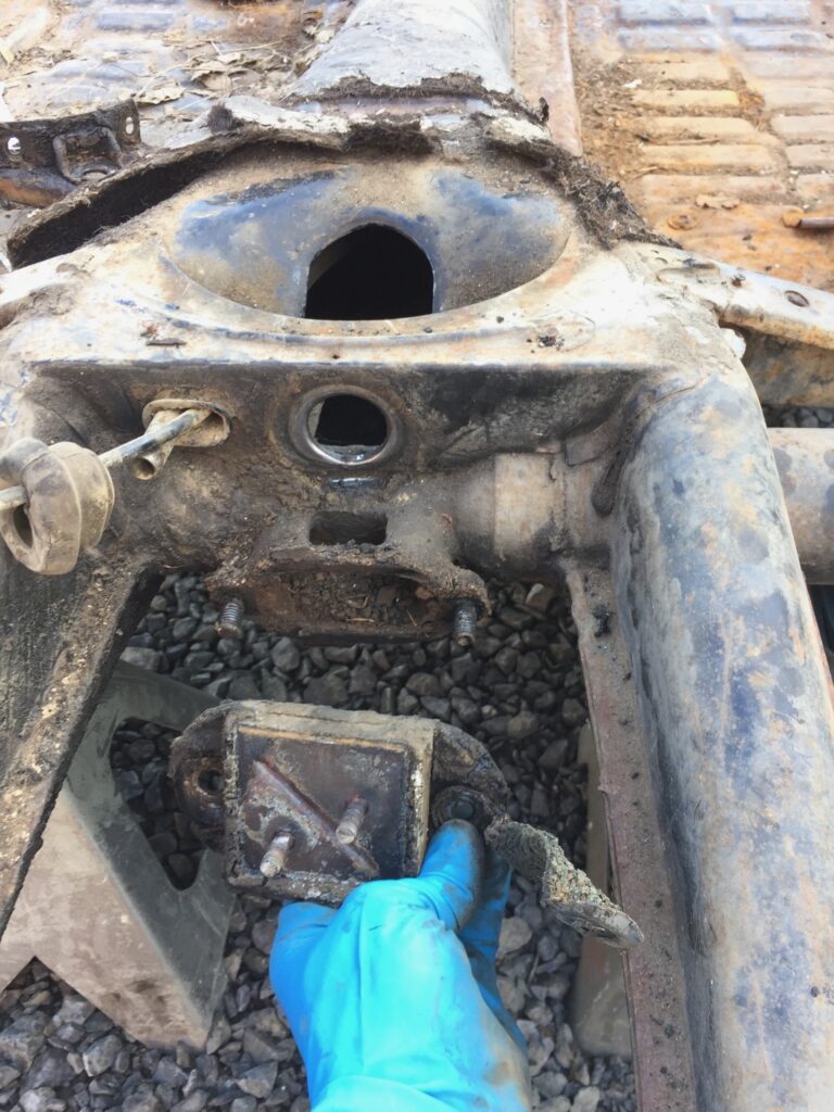 1955 std oval window beetle chassis pan tear down silver lining auto restoration
