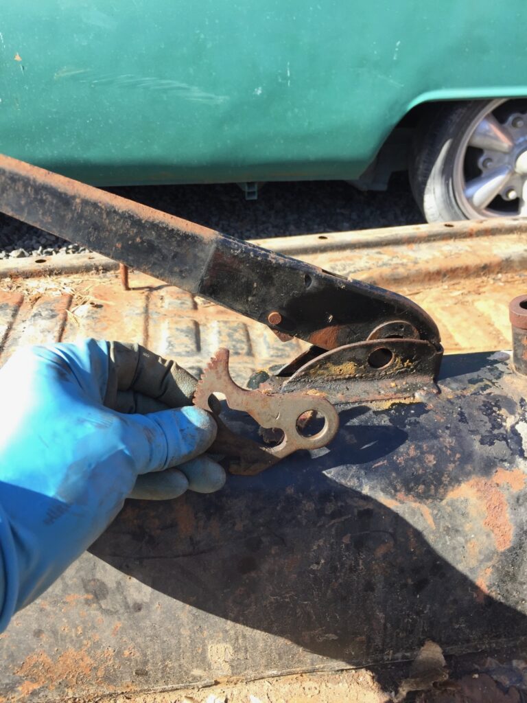 1955 std oval window beetle chassis pan tear down silver lining auto restoration