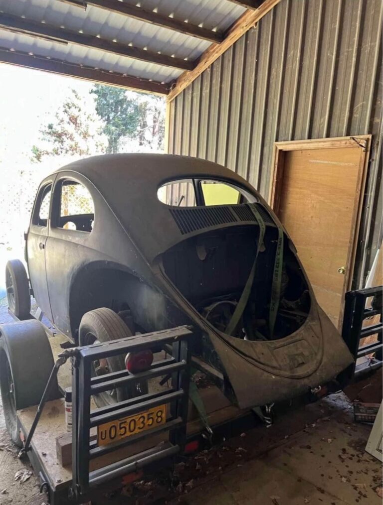 1955 std oval window beetle arrival at the shop silver lining auto restoration