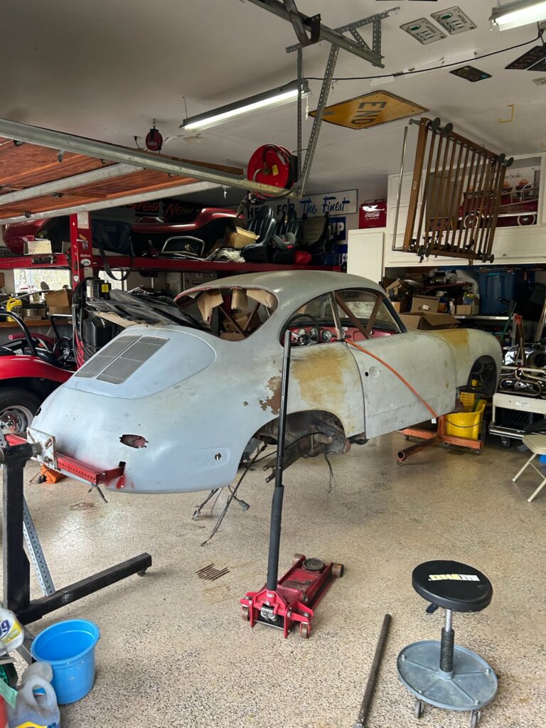 1963 porsche 356 arrival at the shop silver lining auto restoration