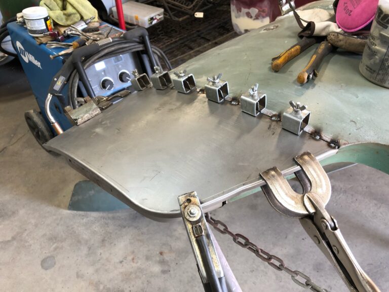 1963 23 window deluxe vw bus front door rust repair silver lining auto restoration oregon