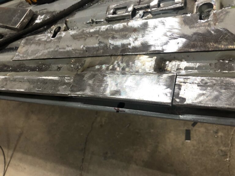 1963 23 window deluxe vw bus front door rust repair silver lining auto restoration oregon