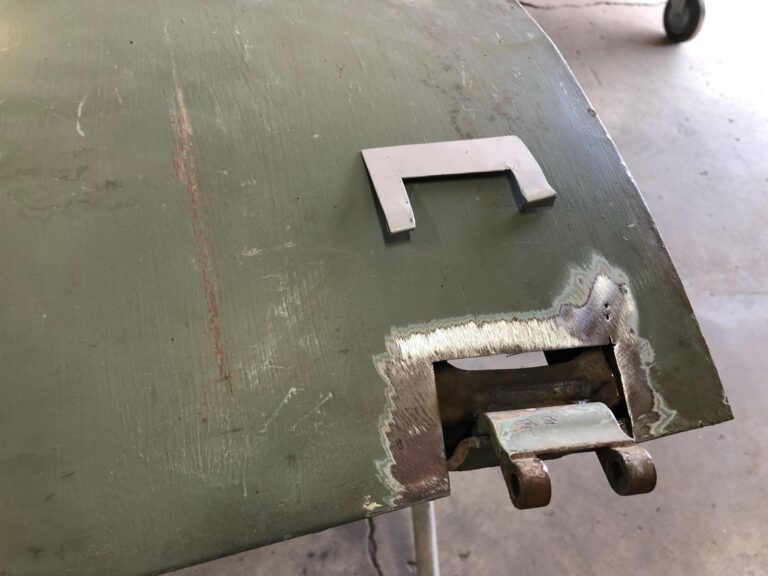 1963 23 window deluxe vw bus front door rust repair silver lining auto restoration oregon