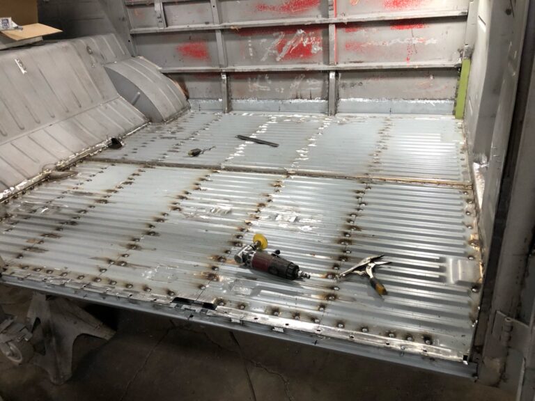 1963 23 window deluxe bus main floor replacement silver lining auto restoration oregon