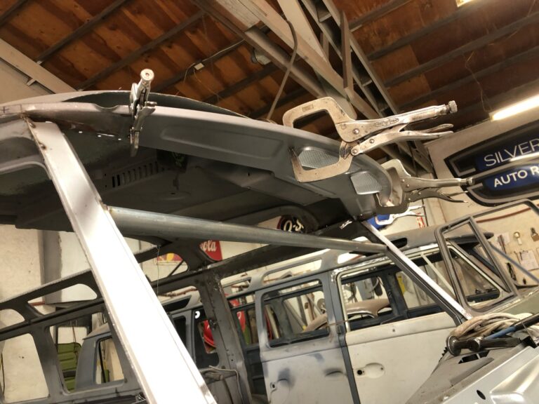 1963 23 window deluxe bus main floor replacement silver lining auto restoration oregon