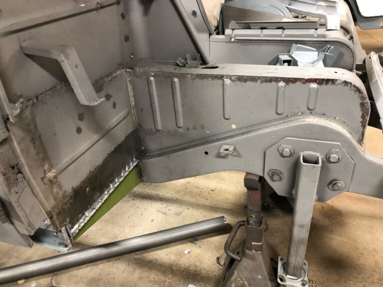 1963 23 window deluxe vw bus nose replacement silver lining auto restoration oregon