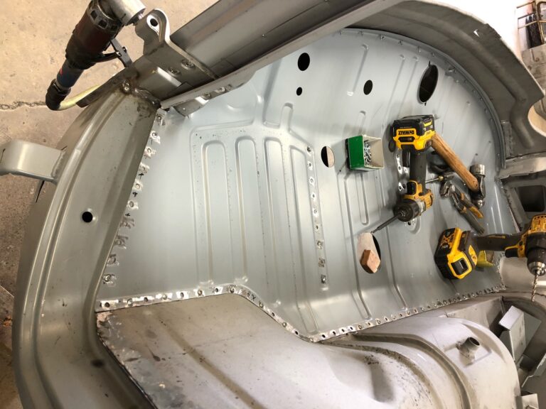 1963 23 window deluxe vw bus nose replacement silver lining auto restoration oregon