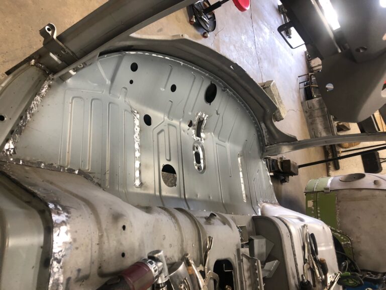 1963 23 window deluxe vw bus nose replacement silver lining auto restoration oregon