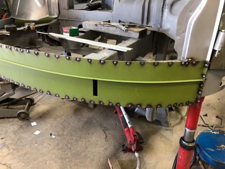 1963 23 window deluxe vw bus nose replacement silver lining auto restoration oregon