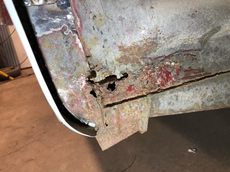 1966 21 window deluxe vw bus cargo door and dogleg rust repair silver lining auto restoration