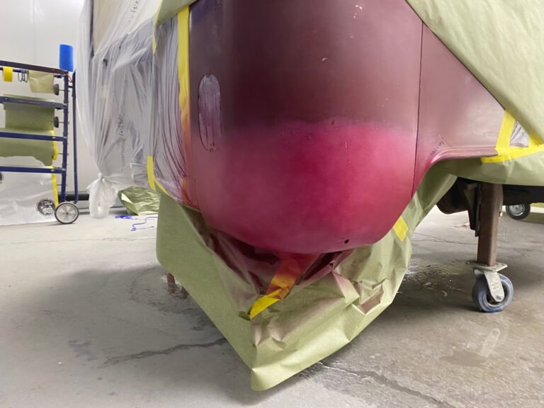 1966 21 window deluxe vw bus exterior paint blend silver lining auto restoration