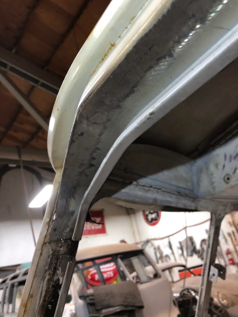 1966 21 window deluxe vw bus main floor rust repair silver lining auto restoration