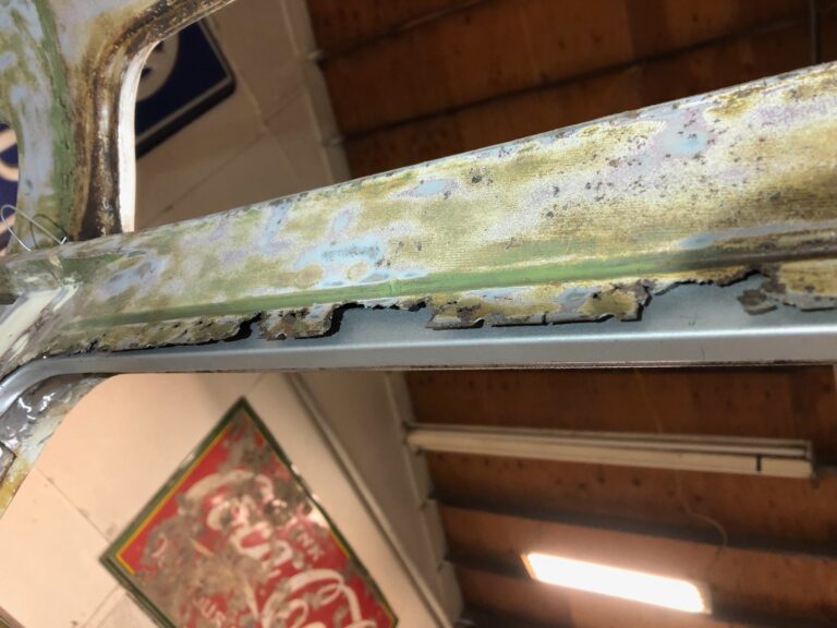 1966 21 window deluxe vw bus main floor rust repair silver lining auto restoration