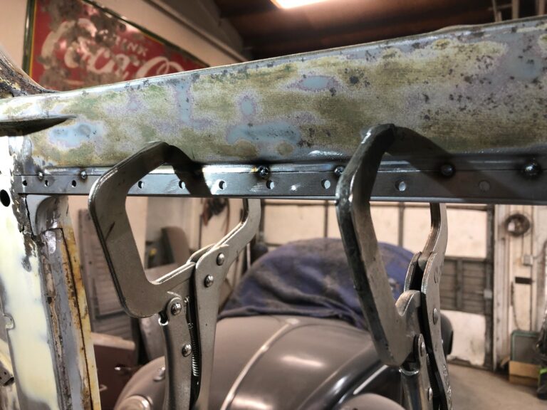 1966 21 window deluxe vw bus main floor rust repair silver lining auto restoration