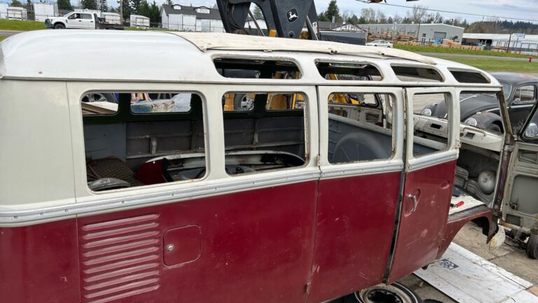 1966 21 window bus survivor tear down silver lining auto restoration