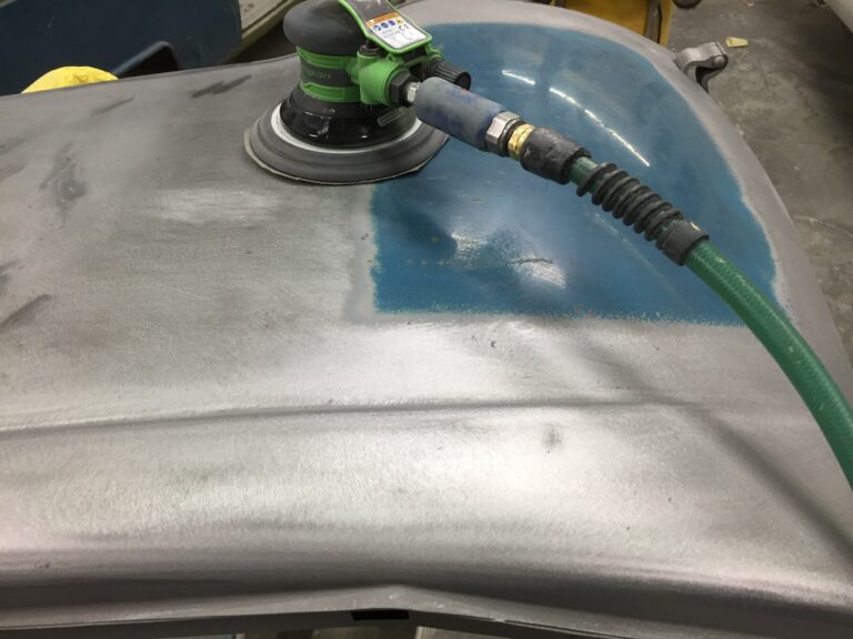 1966 vw microbus body and components stripped to bare metal silver lining auto restoration