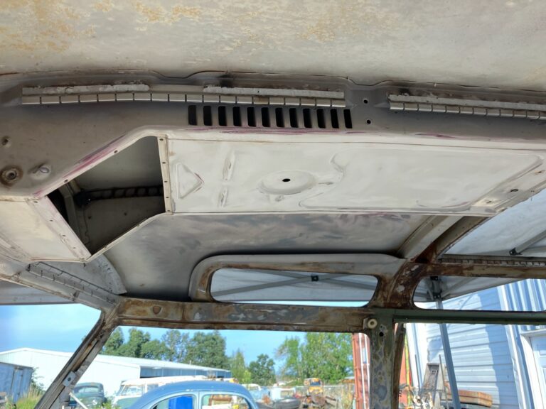 1966 21 window deluxe vw bus sheet metal prep for paint silver lining auto restoration
